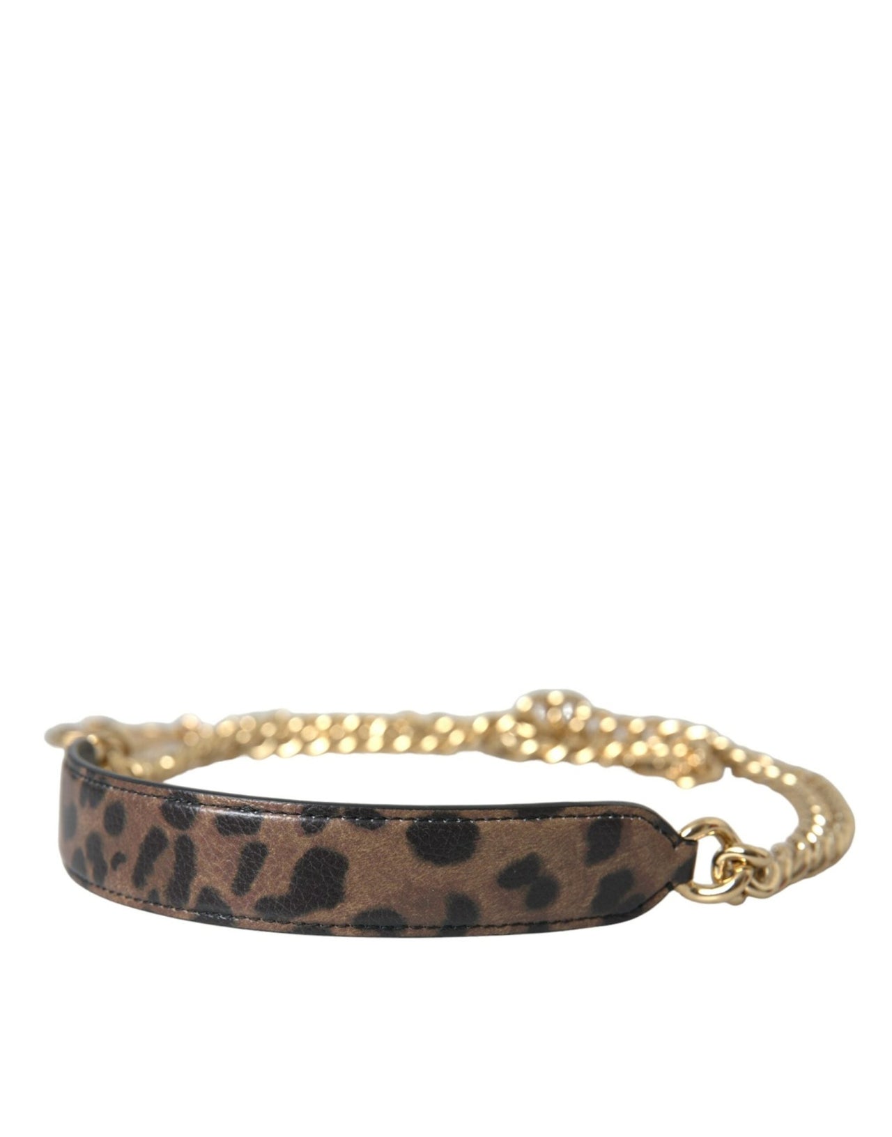 Dolce & Gabbana Brown Leopard Handbag Accessory Shoulder Strap - Luxour