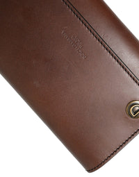 Thumbnail for Dolce & Gabbana Chic Brown Leather Shoulder Bag with Gold Detailing - Luxour