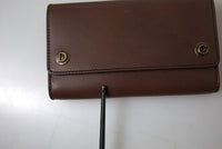 Thumbnail for Dolce & Gabbana Chic Brown Leather Shoulder Bag with Gold Detailing - Luxour