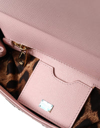 Thumbnail for Dolce & Gabbana Chic Pink Sicily Leather Shoulder Bag - Luxour