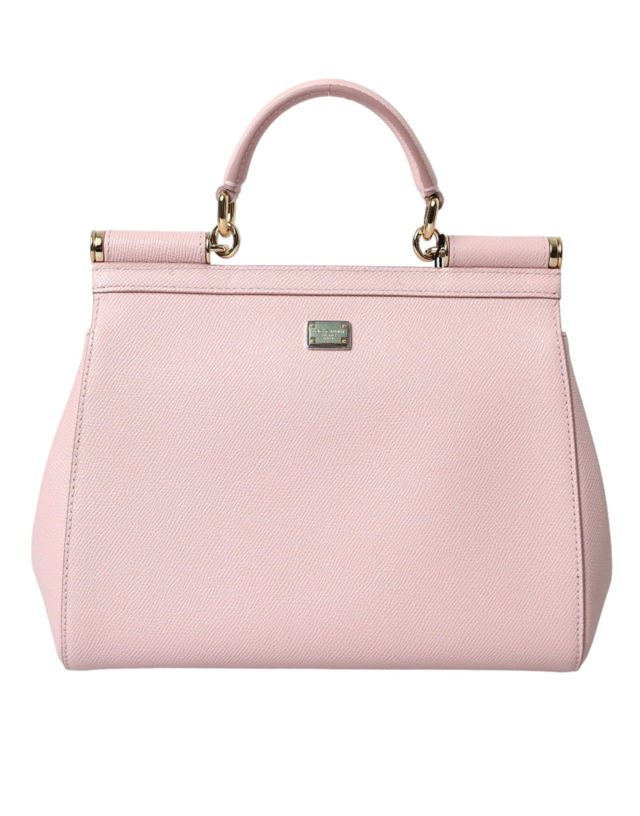 Dolce & Gabbana Chic Pink Sicily Leather Shoulder Bag - Luxour