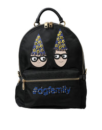 Thumbnail for Dolce & Gabbana Elegant Black Gold Detail Backpack - Luxour