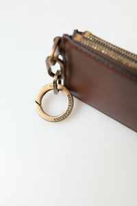 Thumbnail for Dolce & Gabbana Elegant Brown Leather Coin Purse Wallet - Luxour