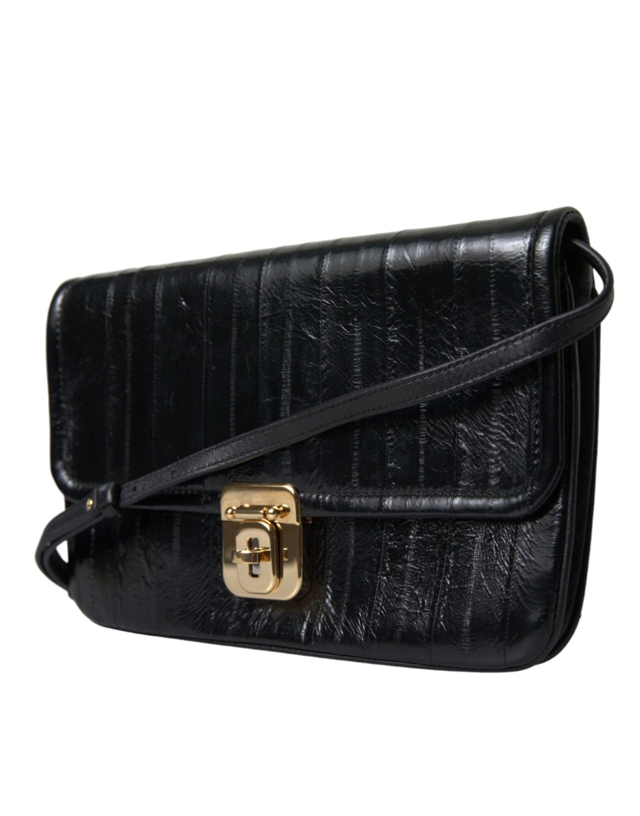 Dolce & Gabbana Elegant Eelskin Leather Shoulder Bag - Luxour