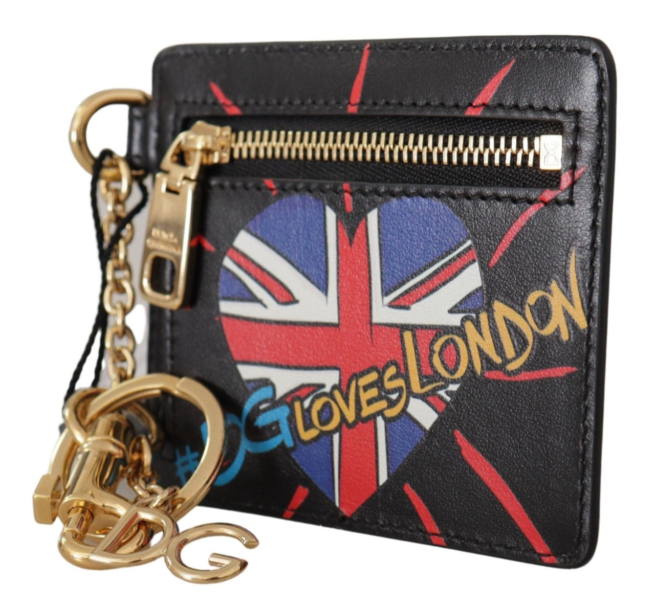 Dolce & Gabbana Elegant Leather Coin Wallet With Keyring - Luxour