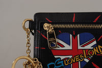 Thumbnail for Dolce & Gabbana Elegant Leather Coin Wallet With Keyring - Luxour