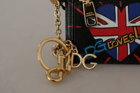 Thumbnail for Dolce & Gabbana Elegant Leather Coin Wallet With Keyring - Luxour