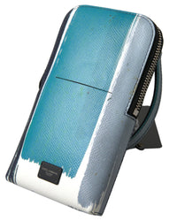 Thumbnail for Luxour, Dolce & Gabbana Elegant Leather Crossbody Phone Bag in Blue & White, 