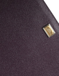 Thumbnail for Dolce & Gabbana Elegant Leather Tablet Pouch in Rich Brown - Luxour