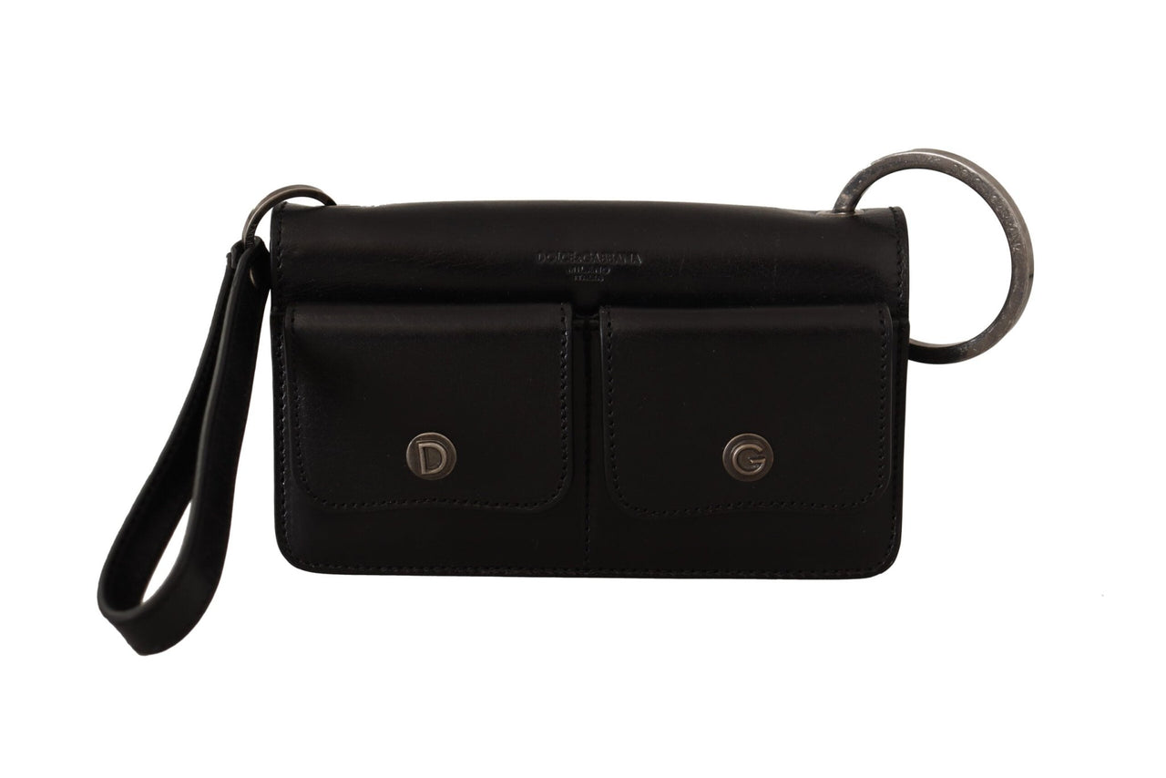 Dolce & Gabbana Elegant Mini Leather Wallet in Timeless Black - Luxour