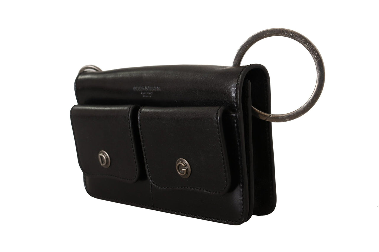 Dolce & Gabbana Elegant Mini Leather Wallet in Timeless Black - Luxour