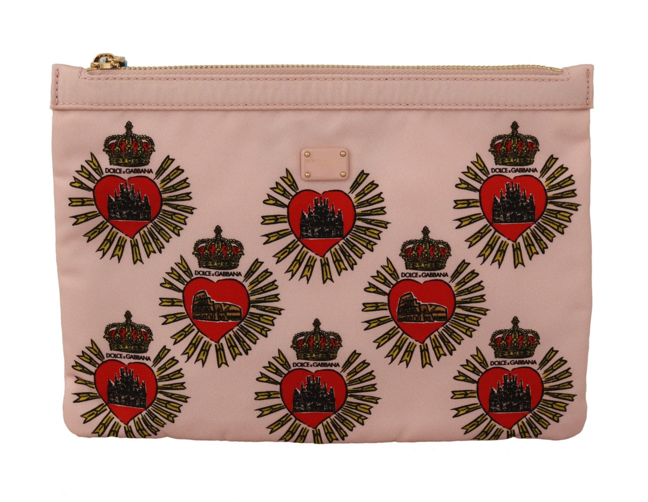 Luxour, Dolce & Gabbana Elegant Pink Heart Clutch Wallet, 