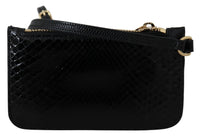 Thumbnail for Luxour, Dolce & Gabbana Elegant Python Pattern Leather Wristlet Wallet, 