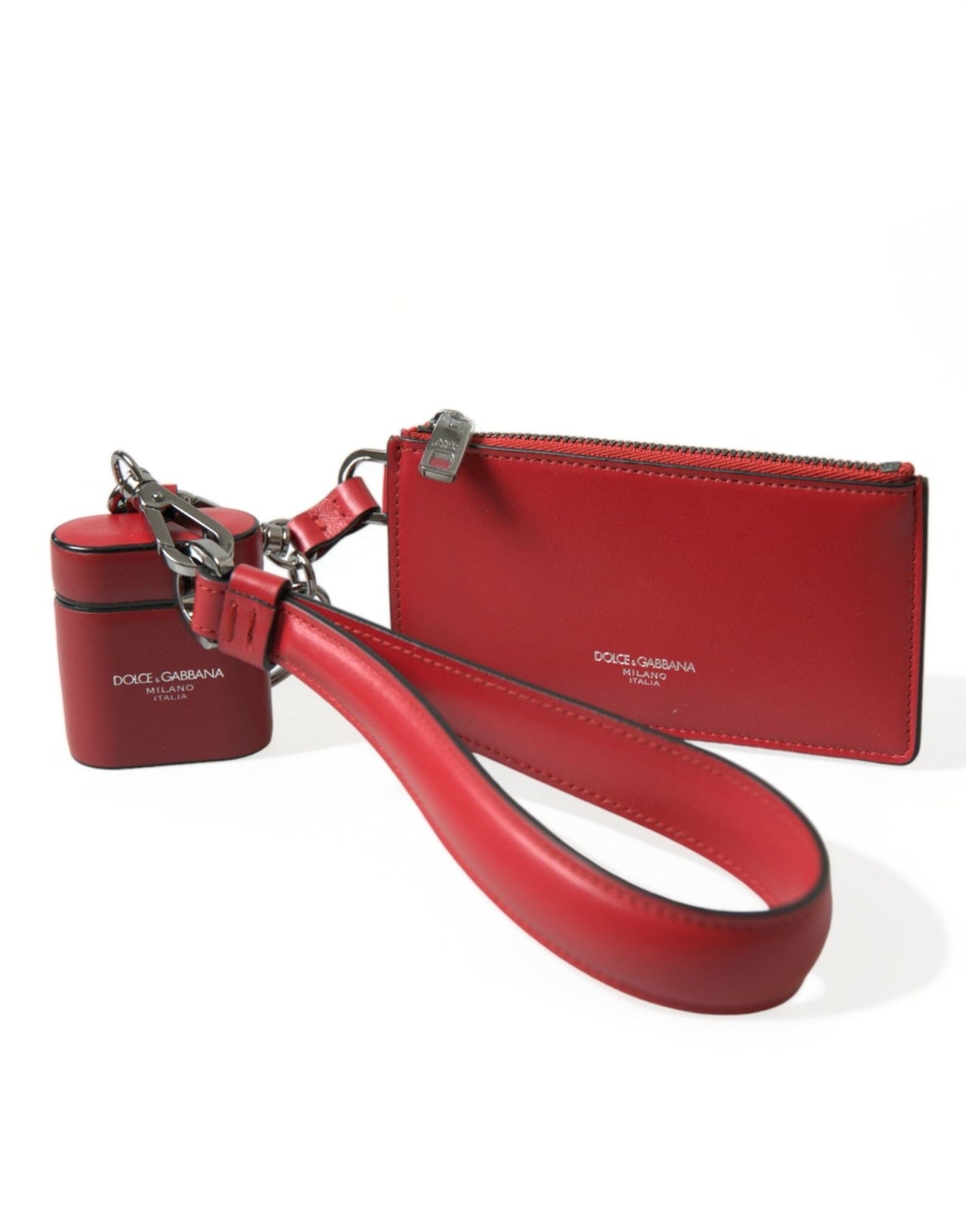 Luxour, Dolce & Gabbana Elegant Red Leather Airpods Case, 