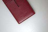 Thumbnail for Dolce & Gabbana Elegant Red Leather Cardholder with Lanyard - Luxour