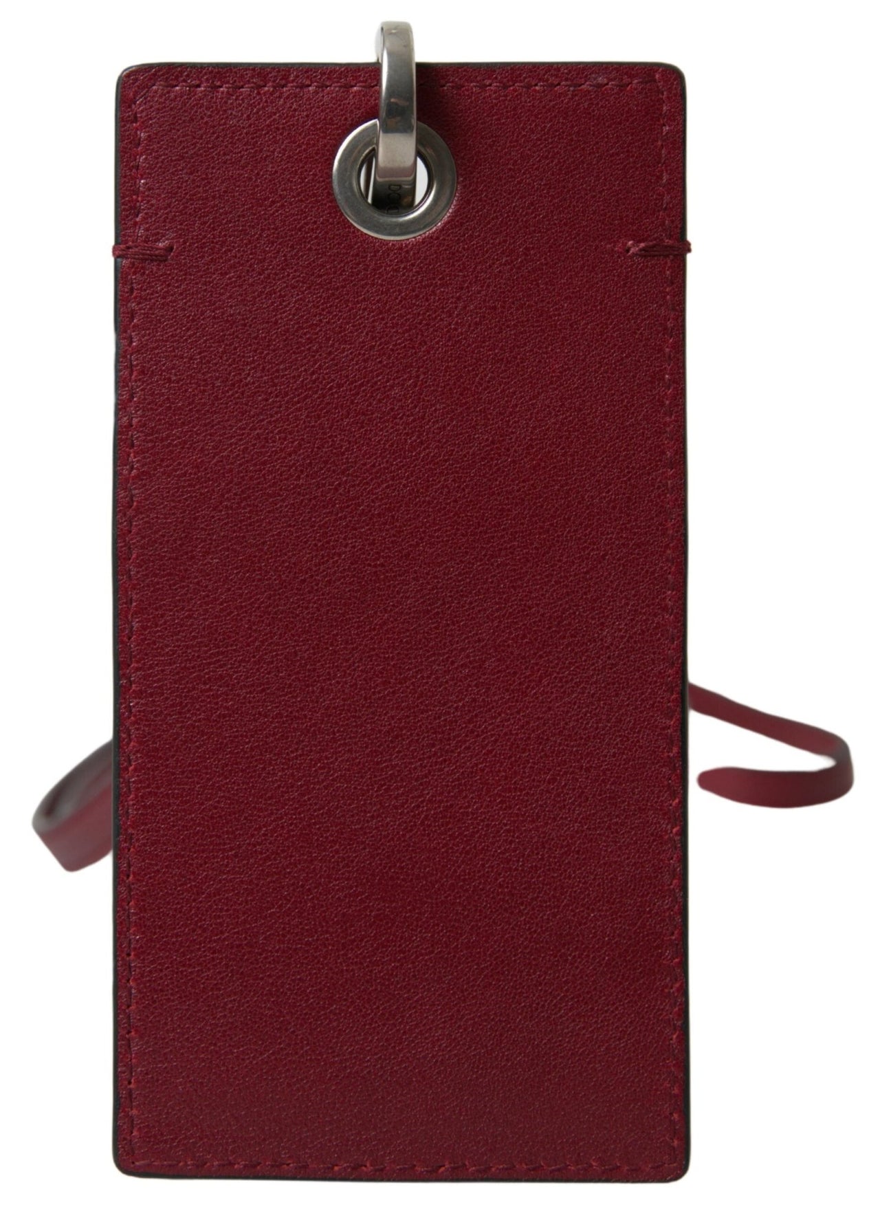 Dolce & Gabbana Elegant Red Leather Cardholder with Lanyard - Luxour