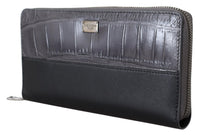 Thumbnail for Dolce & Gabbana Elegant Textured Leather Zip - Around Wallet - Luxour