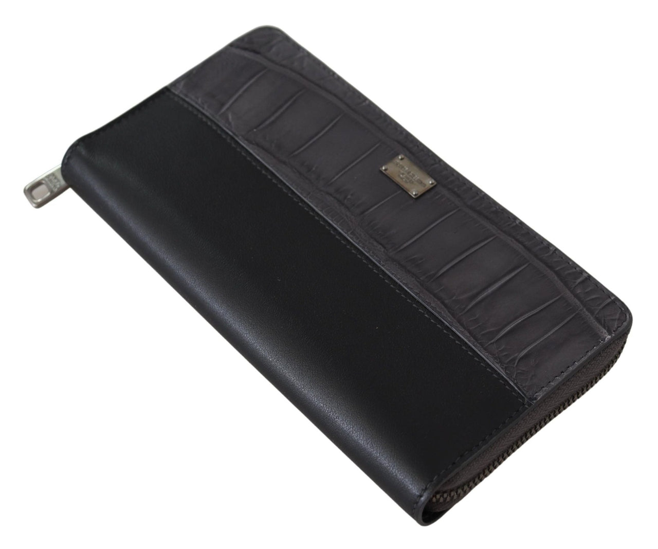 Dolce & Gabbana Elegant Textured Leather Zip - Around Wallet - Luxour