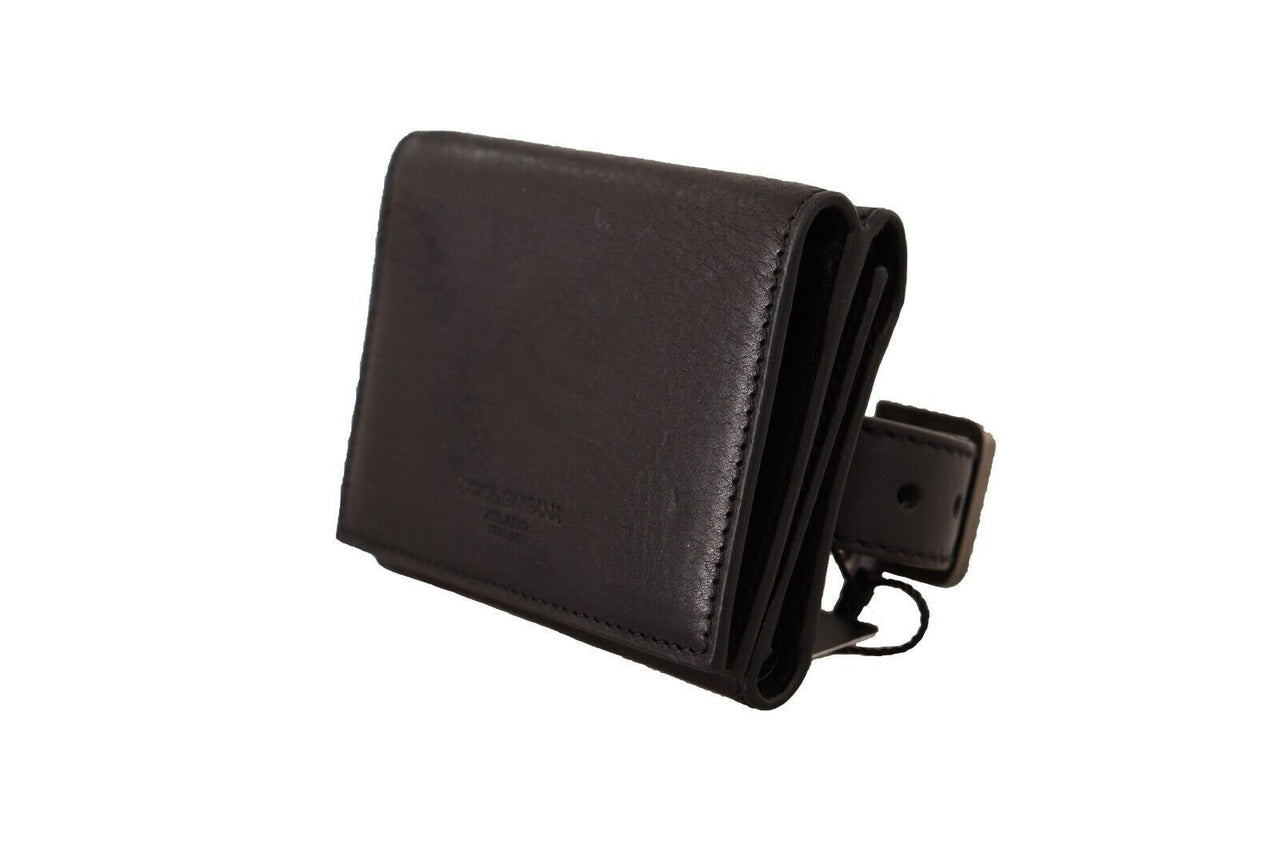 Dolce & Gabbana Elegant Trifold Leather Multi Kit Accessory - Luxour