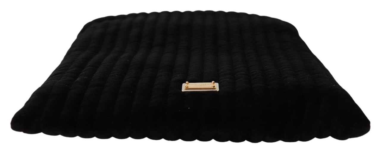 Dolce & Gabbana Elegant Velvet Quilted Glasses Holder Bag - Luxour