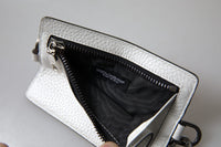 Thumbnail for Dolce & Gabbana Elegant White Leather Cardholder Lanyard - Luxour