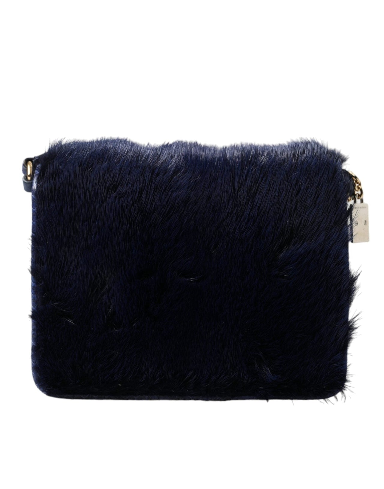 Dolce & Gabbana Exquisite Blue Mink Fur Shoulder Bag - Luxour