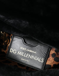 Thumbnail for Dolce & Gabbana Exquisite Croc - Embossed Panther Shoulder Bag - Luxour