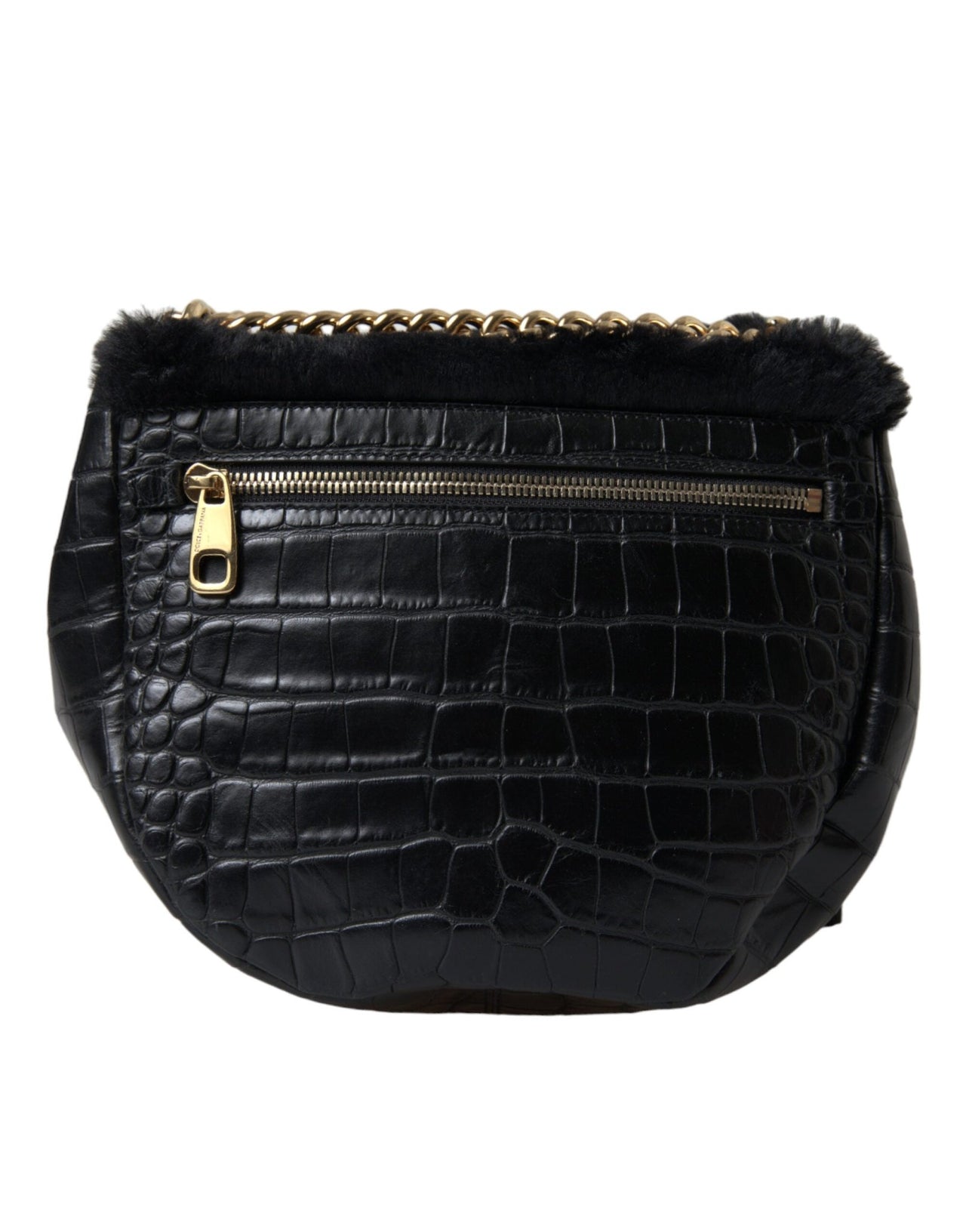 Dolce & Gabbana Exquisite Croc - Embossed Panther Shoulder Bag - Luxour