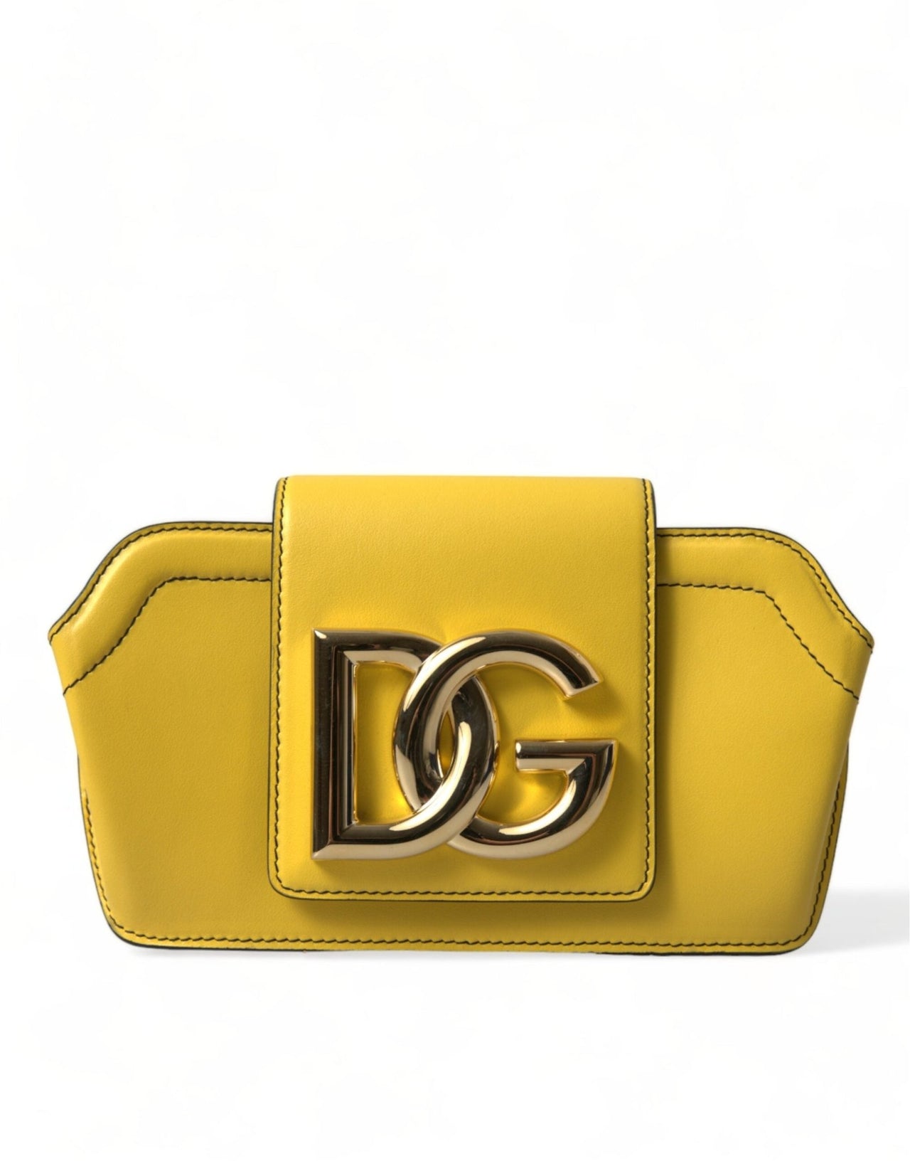 Dolce & Gabbana Exquisite Yellow Leather Eyewear Case - Luxour