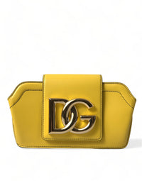 Thumbnail for Dolce & Gabbana Exquisite Yellow Leather Eyewear Case - Luxour