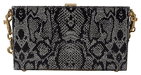 Thumbnail for Luxour, Dolce & Gabbana Gray Resin Dolce Box Clutch with Gold Details, 