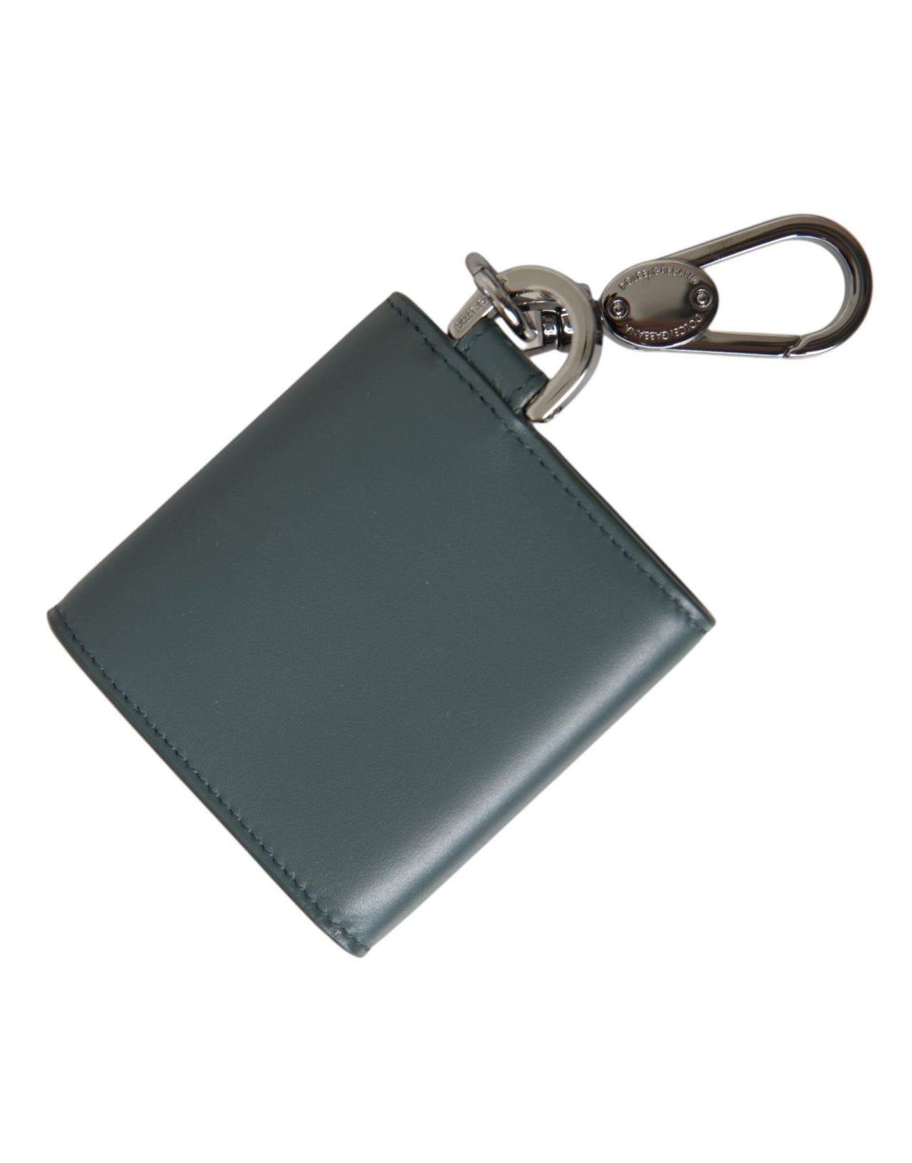 Dolce & Gabbana Green Leather DG Logo Keyring Coin Purse Keyring Wallet - Luxour