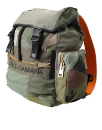 Thumbnail for Dolce & Gabbana Military Green Patchwork Rucksack Backpack Bag - Luxour