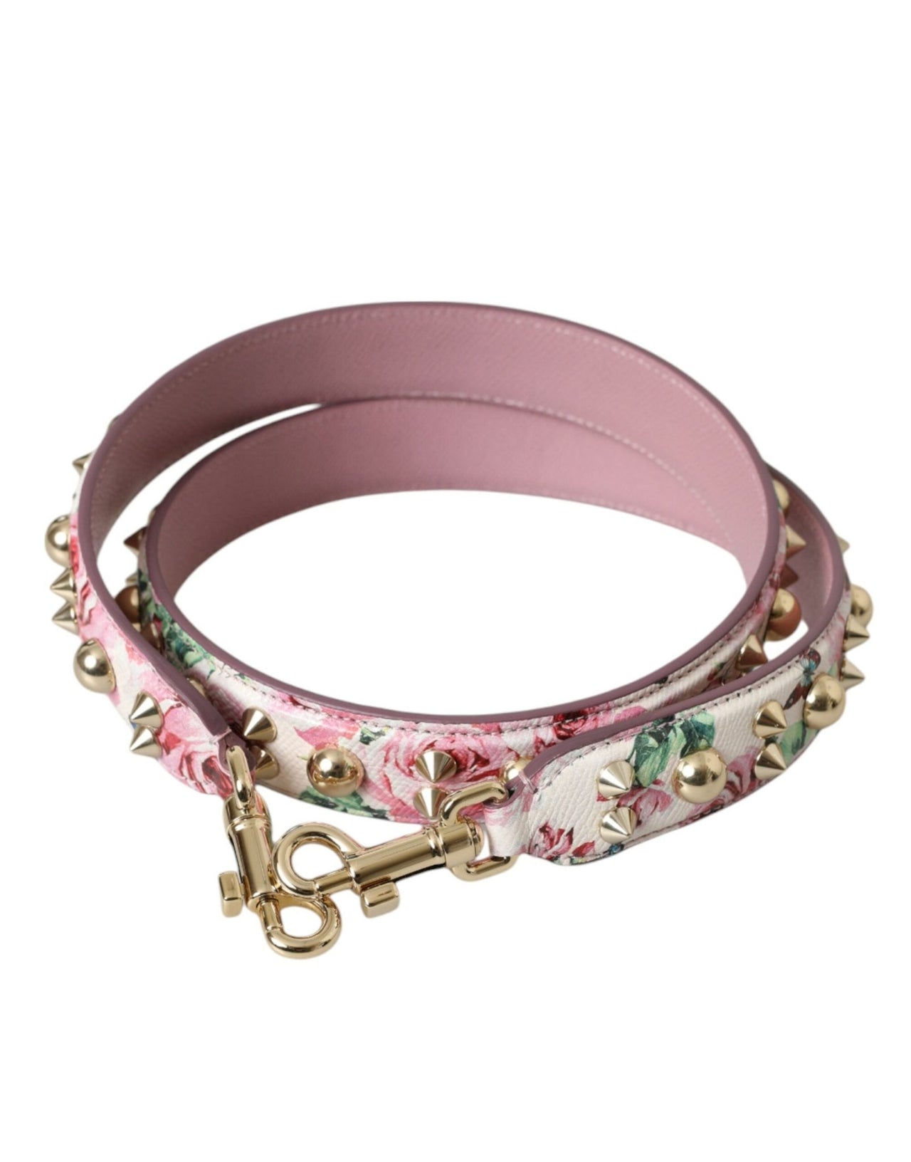 Dolce & Gabbana Pink Floral Handbag Accessory Shoulder Strap - Luxour