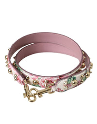 Thumbnail for Dolce & Gabbana Pink Floral Handbag Accessory Shoulder Strap - Luxour