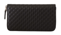 Thumbnail for Gucci Elegant Black Leather Zip - Around Wallet - Luxour