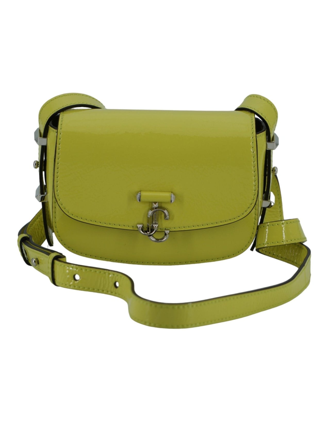 Jimmy Choo Lime Yellow Leather Small Shoulder Bag - Luxour