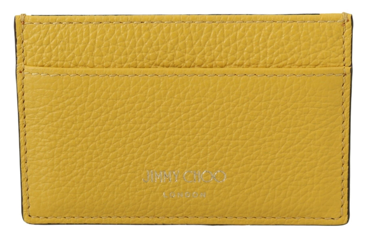 Jimmy Choo Sunshine Yellow Leather Card Holder - Luxour