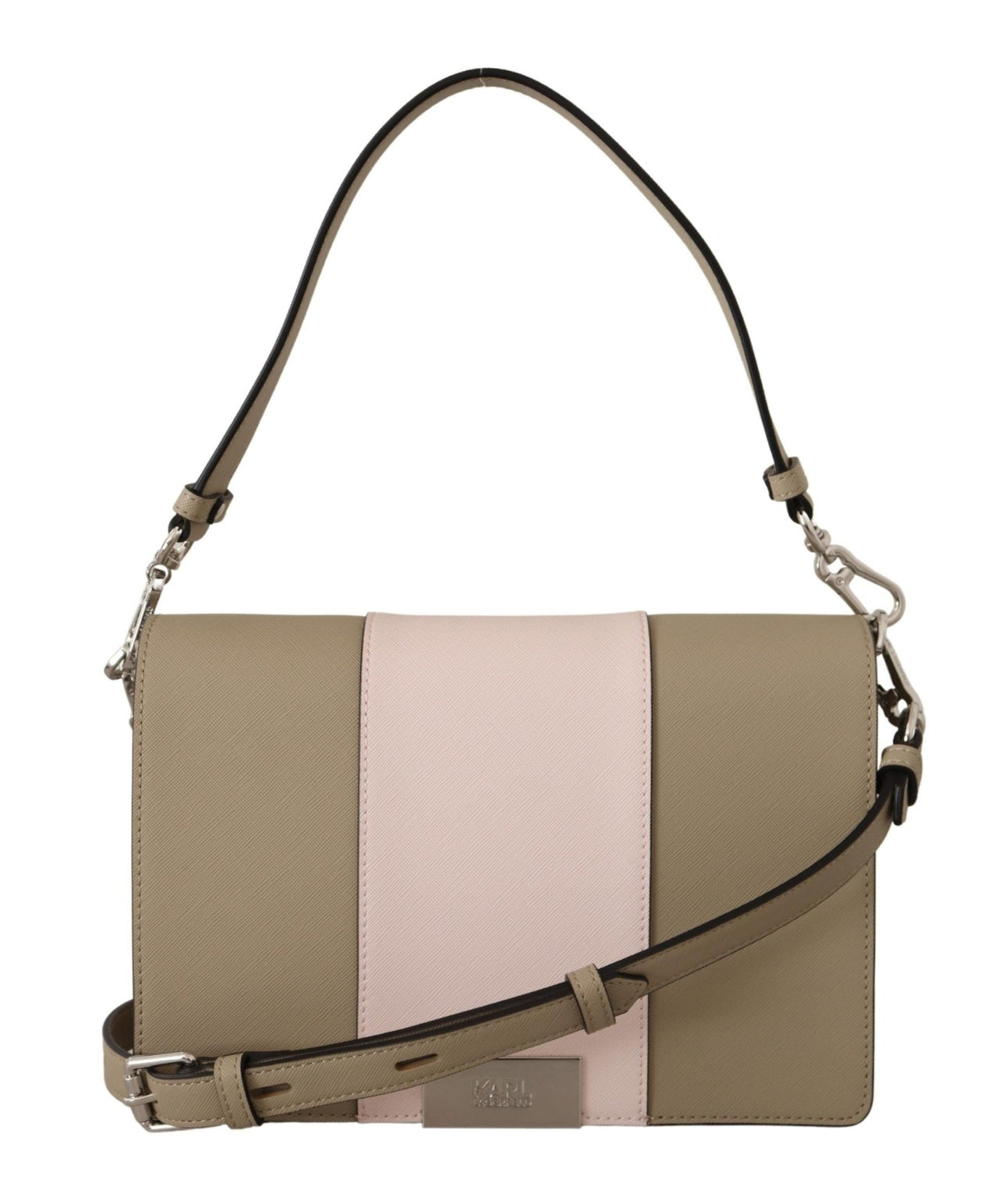 Luxour, Karl Lagerfeld - Canvas Beige Shoulder Bag, 