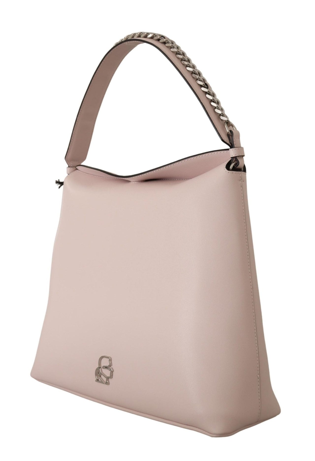 Karl Lagerfeld Elegant Mauve Chalk Leather Shoulder Bag - Luxour