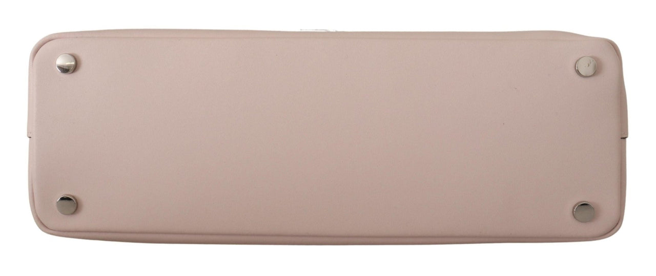 Karl Lagerfeld Elegant Mauve Chalk Leather Shoulder Bag - Luxour