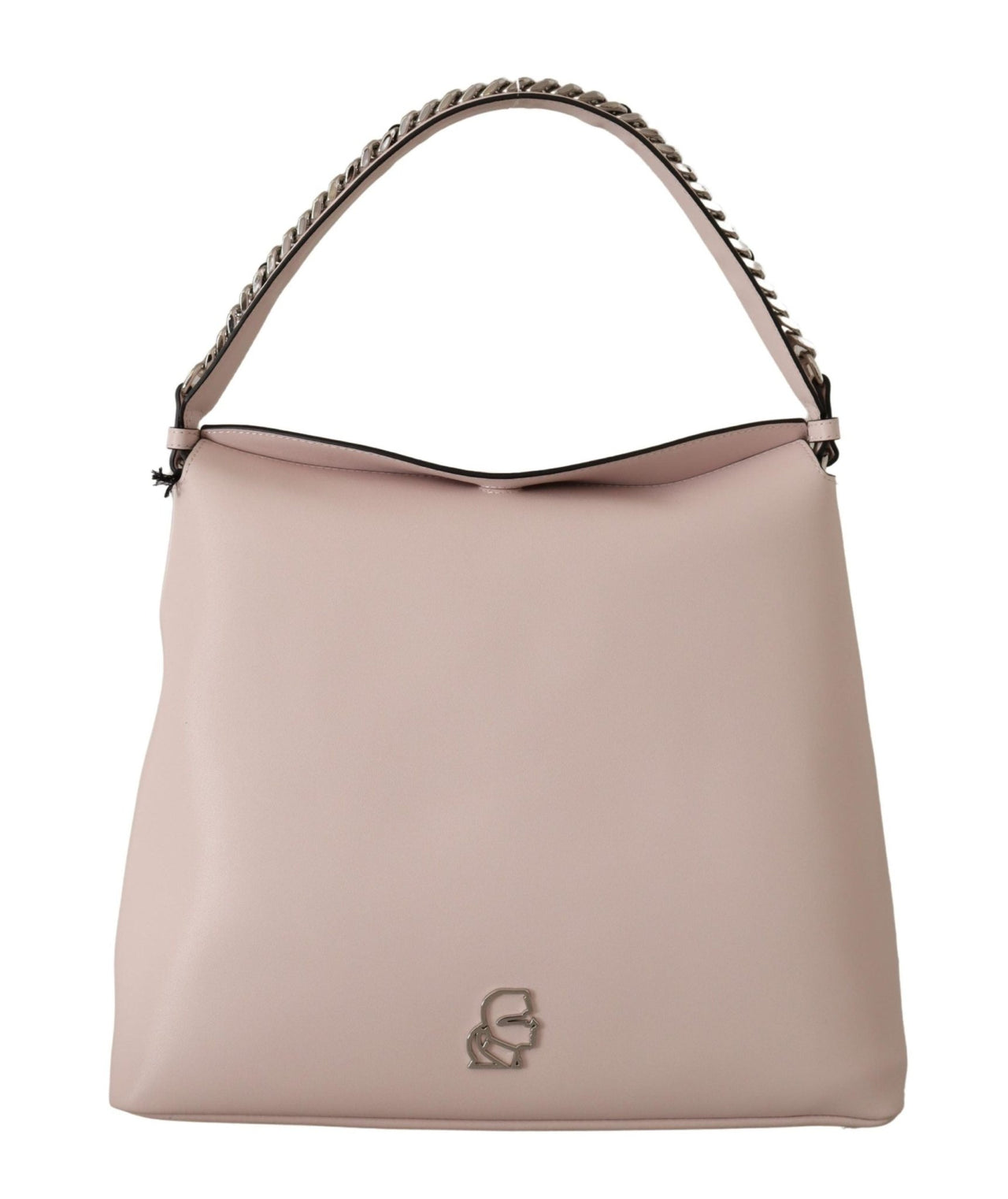 Luxour, Karl Lagerfeld Elegant Mauve Chalk Leather Shoulder Bag, 