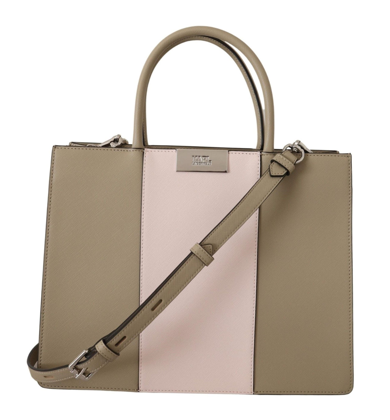 Karl Lagerfeld Elegant Sage Green Tote Shoulder Bag - Luxour