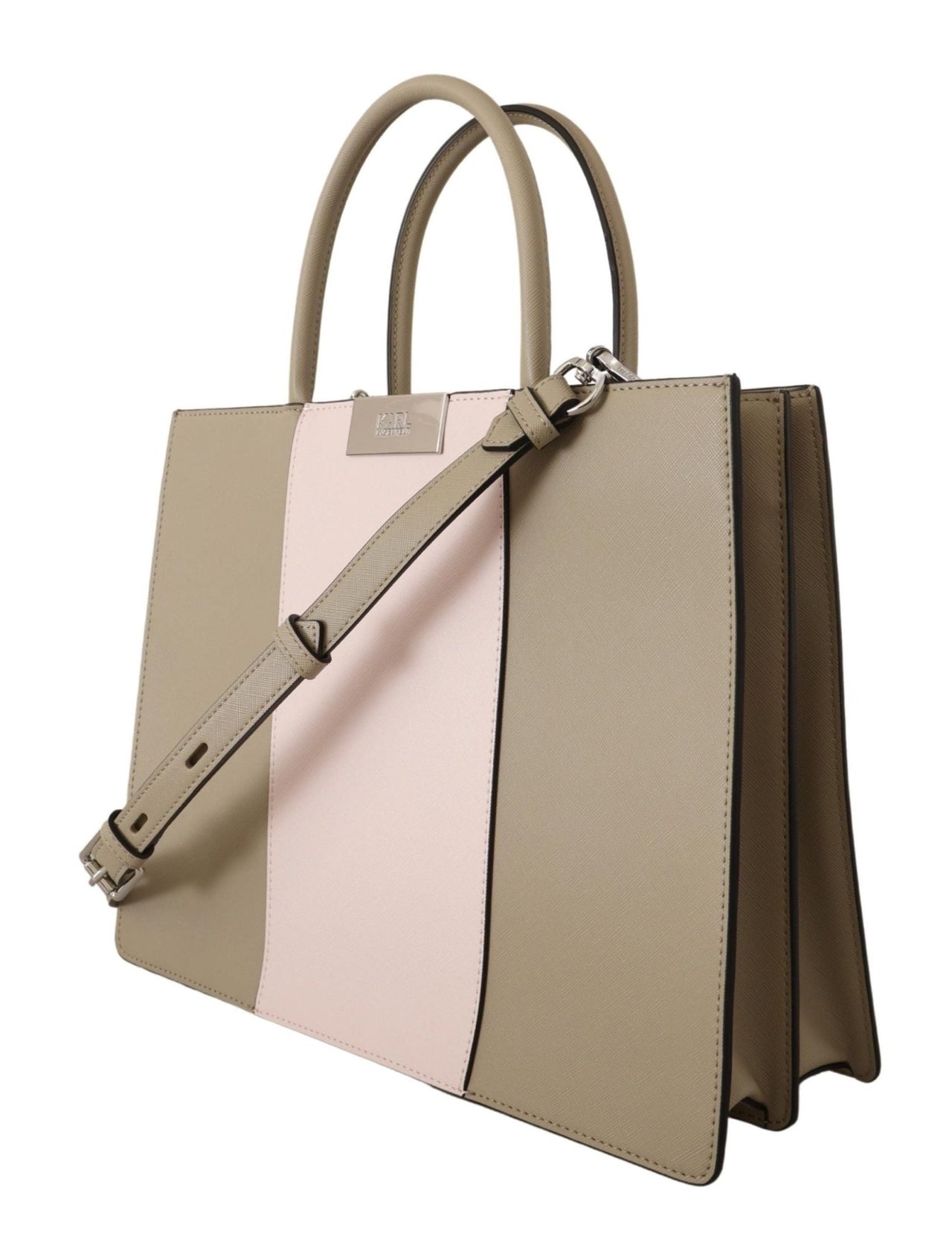 Karl Lagerfeld Elegant Sage Green Tote Shoulder Bag - Luxour