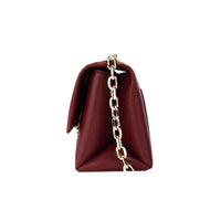 Thumbnail for Michael Kors Cece Small Dark Cherry Vegan Leather Convertible Flap Crossbody Bag - Luxour