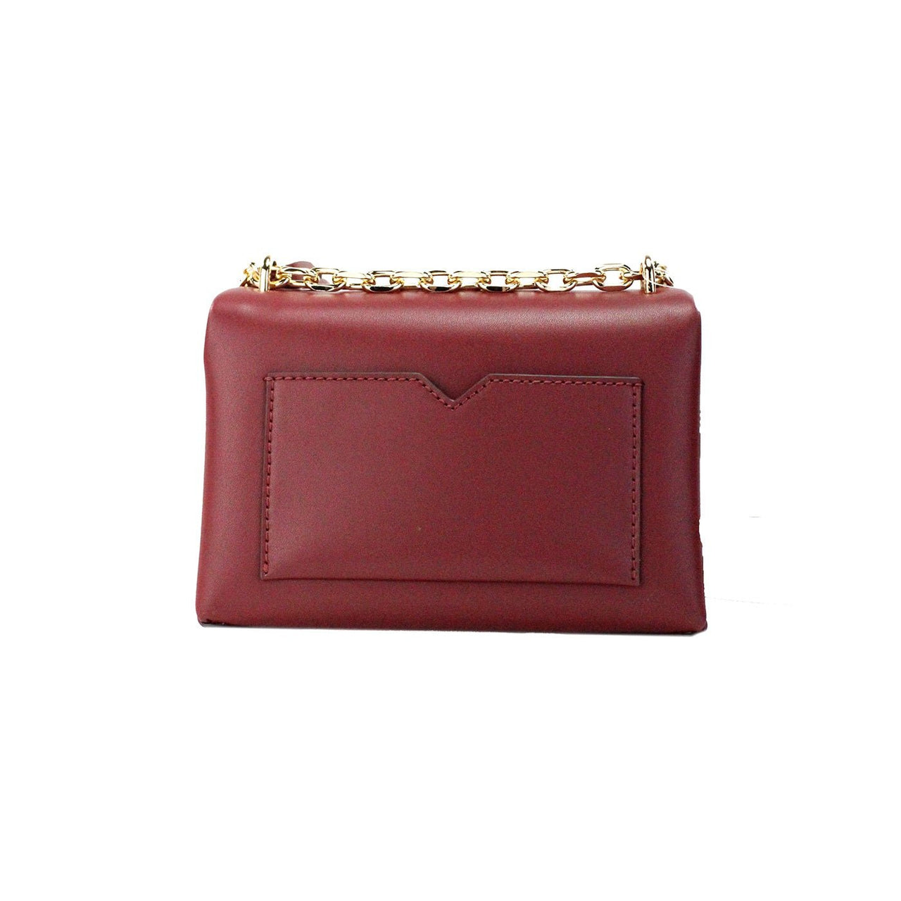 Michael Kors Cece Small Dark Cherry Vegan Leather Convertible Flap Crossbody Bag - Luxour