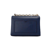 Thumbnail for Michael Kors Cece Small Navy Vegan Leather Convertible Flap Crossbody Bag - Luxour