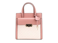 Thumbnail for Michael Kors Cece Small Pink PVC North South Flap Tote Crossbody Bag Purse - Luxour