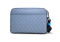 Thumbnail for Michael Kors Cooper Small Denim Multi Signature PVC Utility Crossbody Bag - Luxour