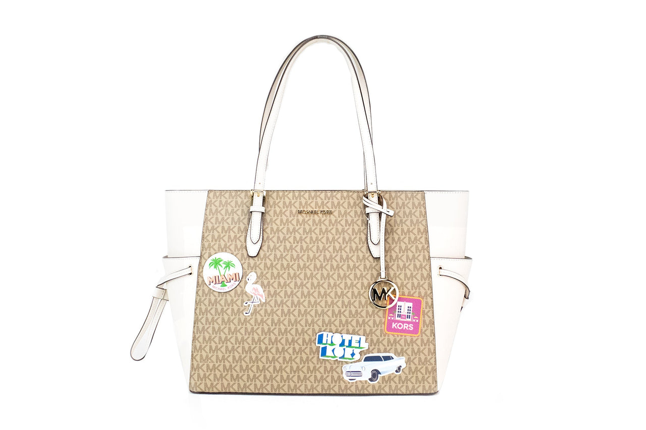 Luxour, Michael Kors - Canvas Beige Tote Bag, 